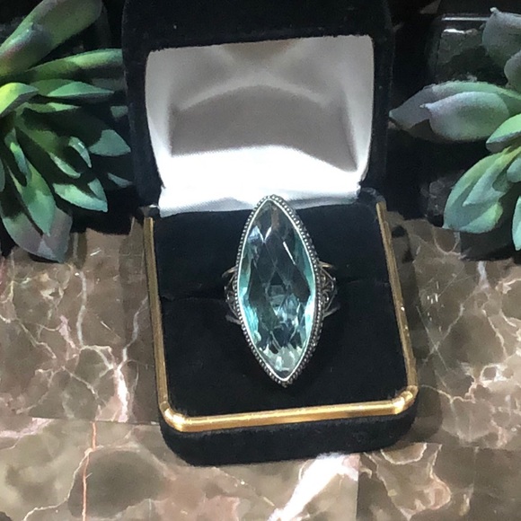 Aquamarine Silver Ring